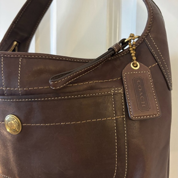 Coach Vintage Dark Brown Leather Ergo Hobo Bag - Picture 4 of 5